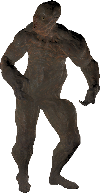 Charred Feral Ghoul - Standing (578x640), Png Download