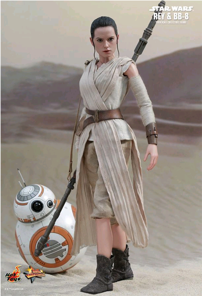 Star Wars The Force Awakens - Rey & Bb8 Hot Toys (600x600), Png Download