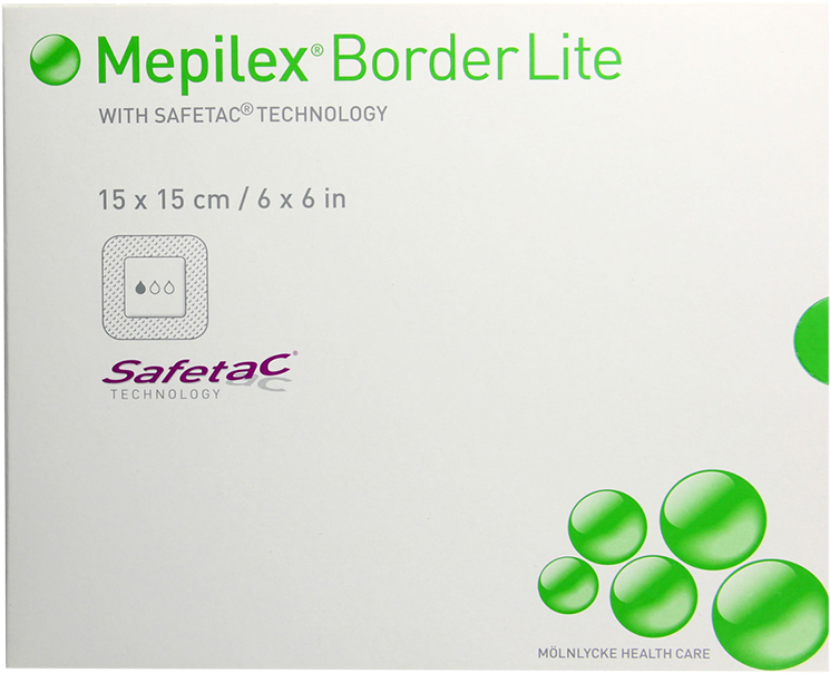 Mepilex® Border Lite Safetac® - Mepilex Border 5 X 5 (800x800), Png Download