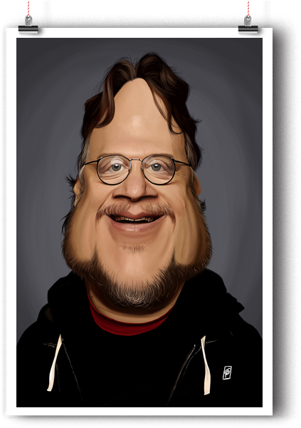 Guillermo Del Toro - Caricature (750x600), Png Download