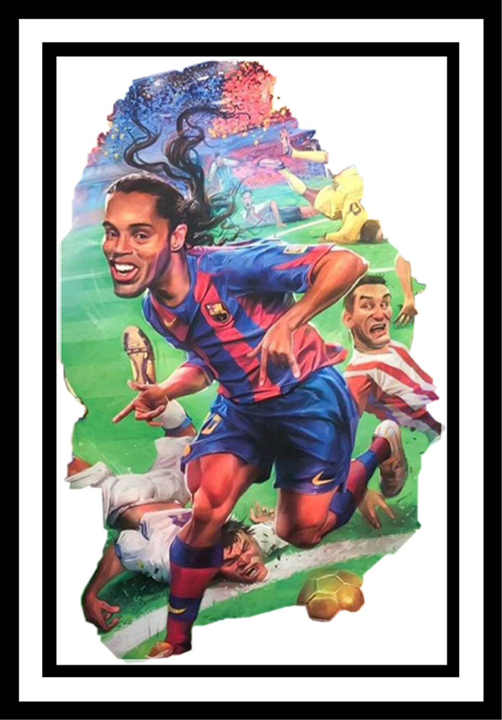 Ronaldinho Sticker - Camaleao Art Ronaldinho (1024x1468), Png Download