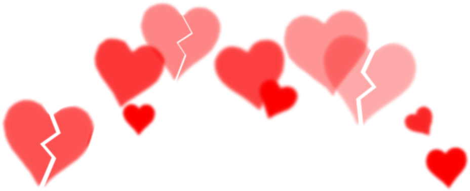 Goth Sticker - Overlay Hearts (1024x577), Png Download