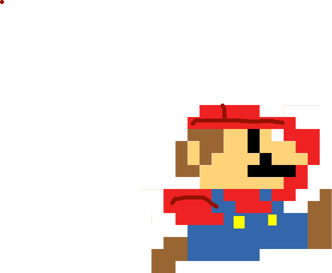 Mario - Jump - Mario Bros Pixel Png (663x546), Png Download