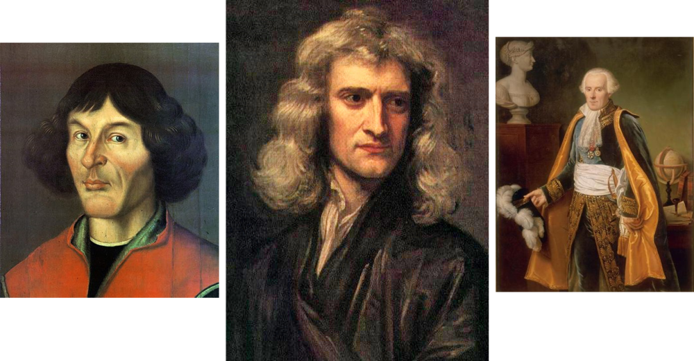 Copernicus, Newton, And Laplace (1000x521), Png Download