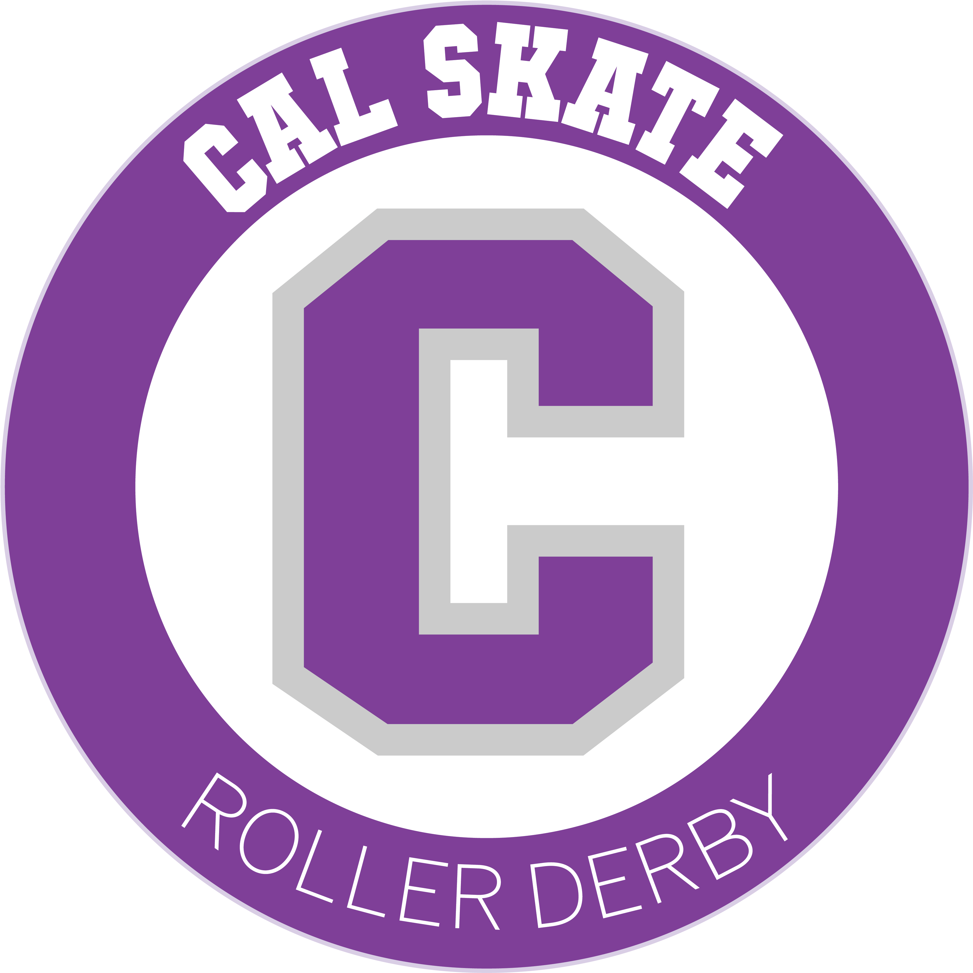 Cal Skate Roller Derby - Grover Middle School (3721x3782), Png Download