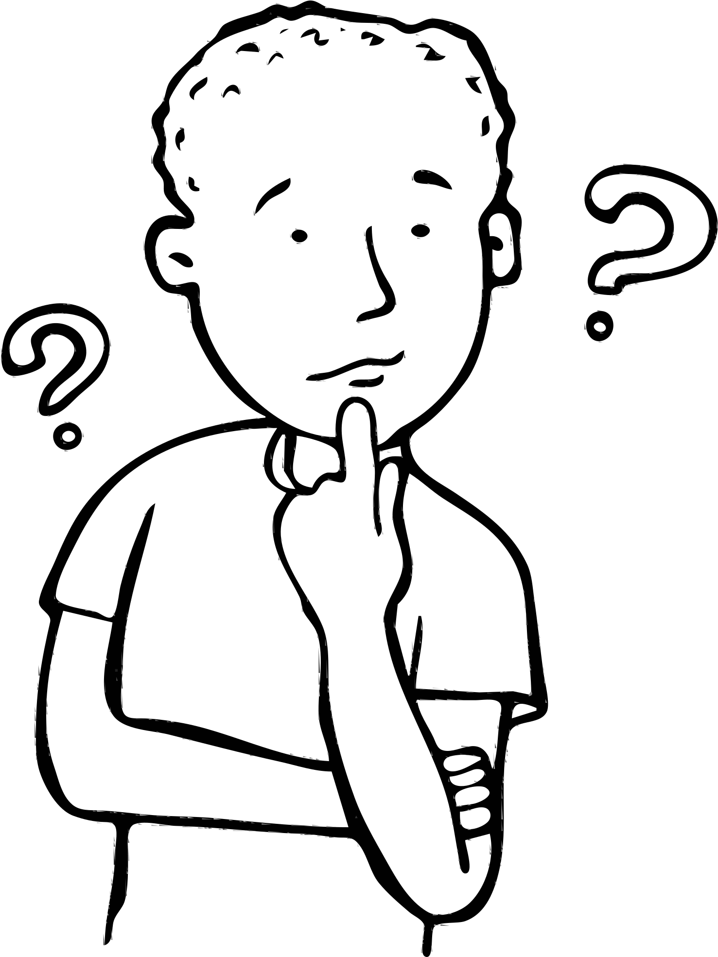 • Encouragement Thinking - Thinking Clipart (1707x2400), Png Download