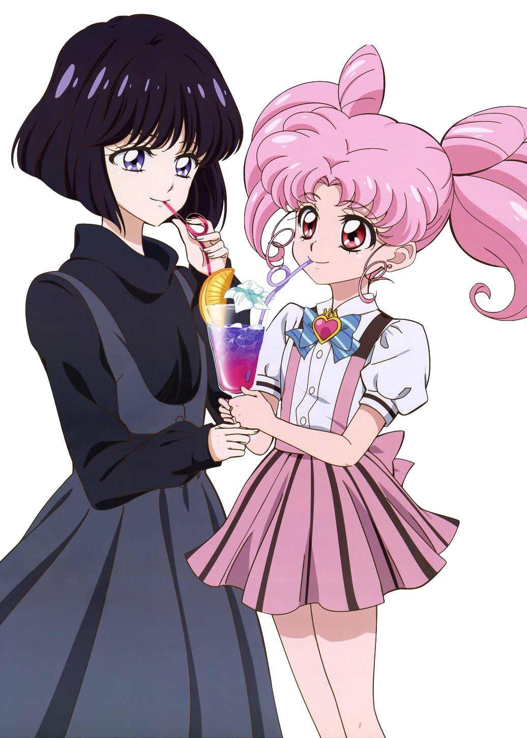Sailor Moon Sailor Moon Crystal Sailormoonedit Hotaru - Hotaru And Chibiusa (1036x1451), Png Download