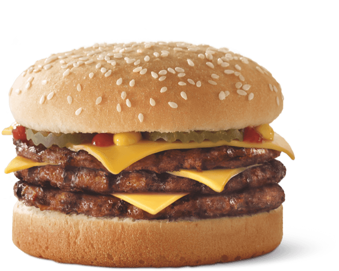 Triple Cheeseburger (760x570), Png Download