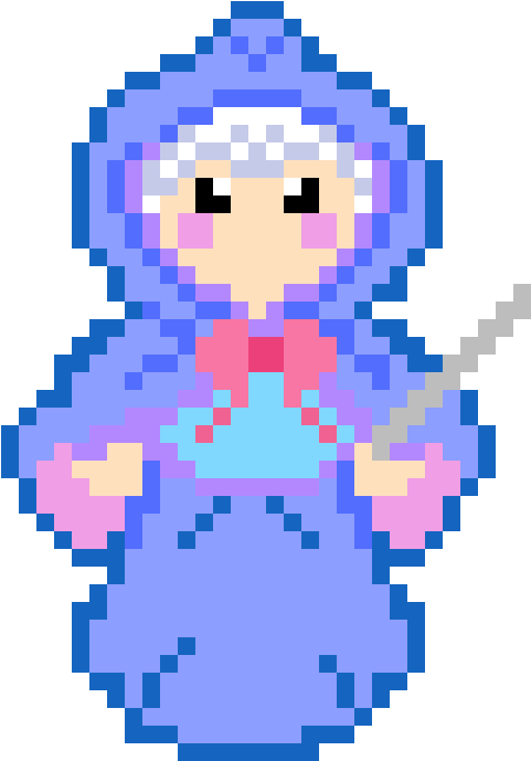 The Fairy Godmother - Disney Princess Pixel Art (800x1200), Png Download
