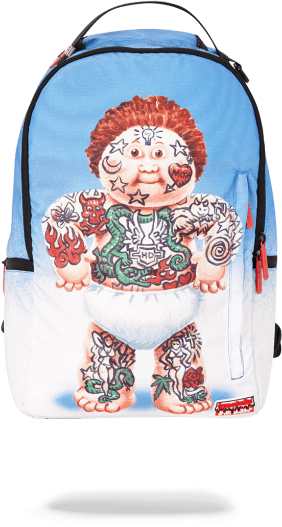 Sprayground- Garbage Pail Kids Tattoo Lou Backpack - Garbage Pail Kids Tattoo Lou (900x1148), Png Download