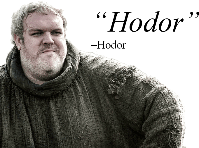 Fullscreen - Hodor Game Of Thrones (743x507), Png Download