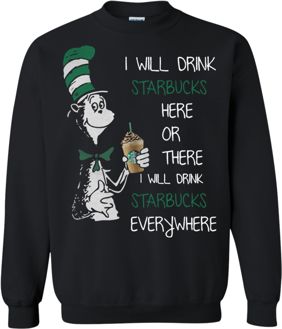 Dr Seuss I Will Drink Starbucks - Predator Ugly Sweater (1155x1155), Png Download