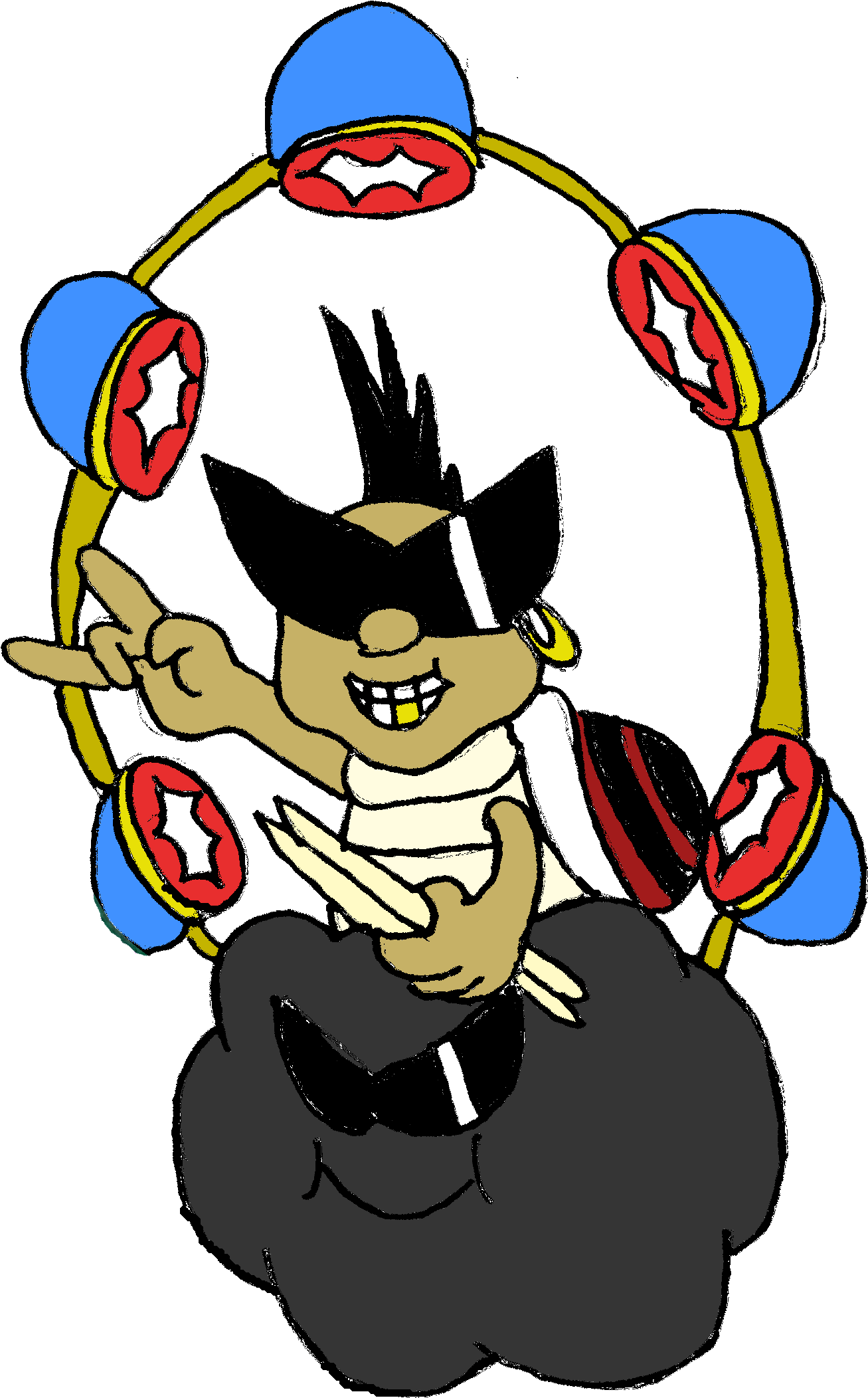 Raikitu, The Heavy Metal Lakitu - Cartoon (1338x2156), Png Download