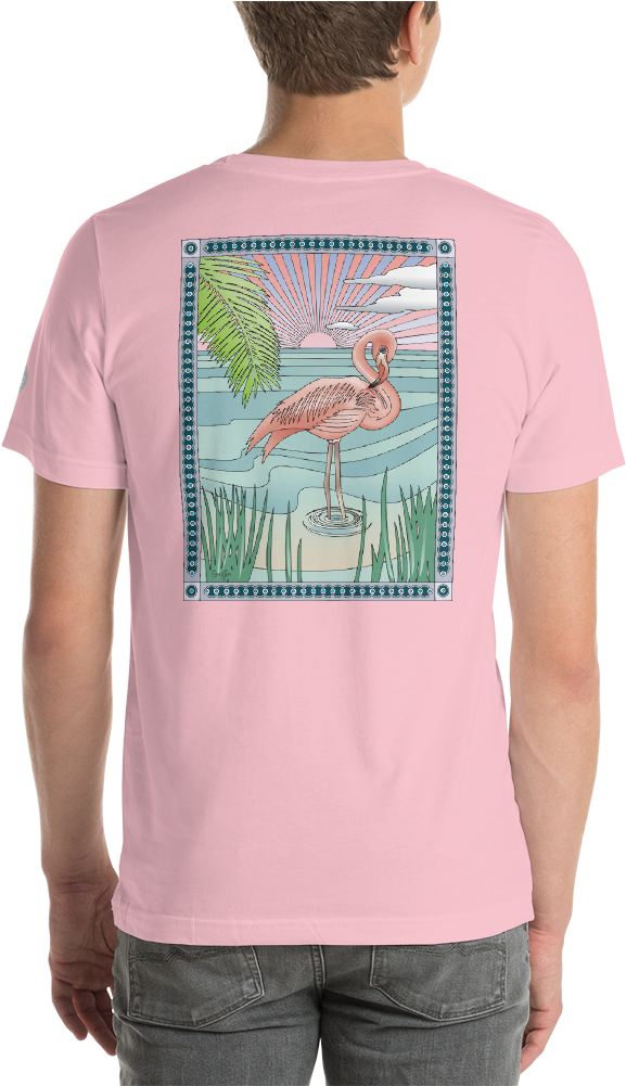 Load Image Into Gallery Viewer, Pink Flamingo - T-shirt (1000x1000), Png Download