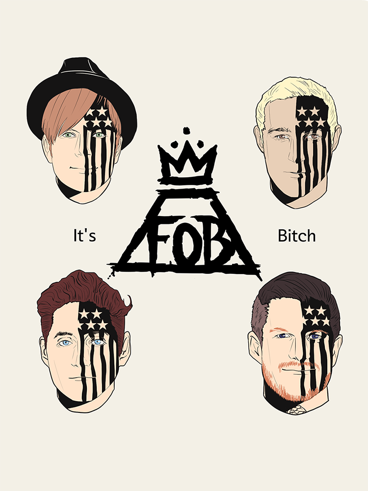 Fall Out Boy - Fall Out Boy Art (750x1000), Png Download