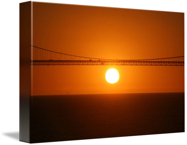 Golden Gate Sunrise - Sun (650x504), Png Download