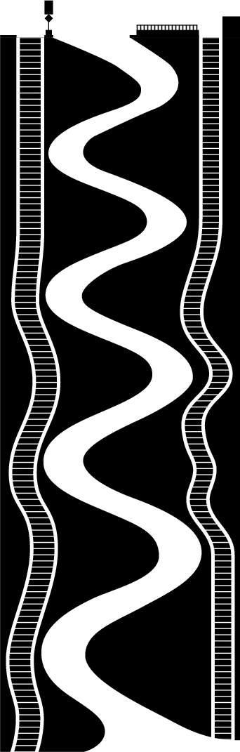 Lombard Street - Monochrome (342x1071), Png Download