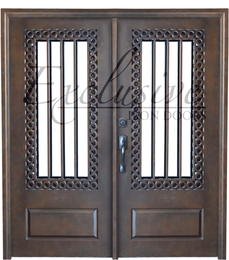Agatha Square Double Iron Door Exclusive Iron Doors - Home Door (1017x1024), Png Download