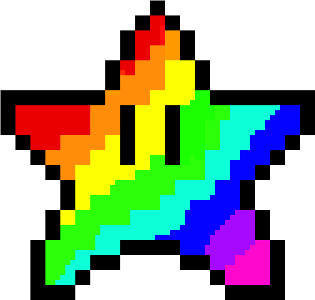 Star - Pixel Art Mario Star (870x660), Png Download