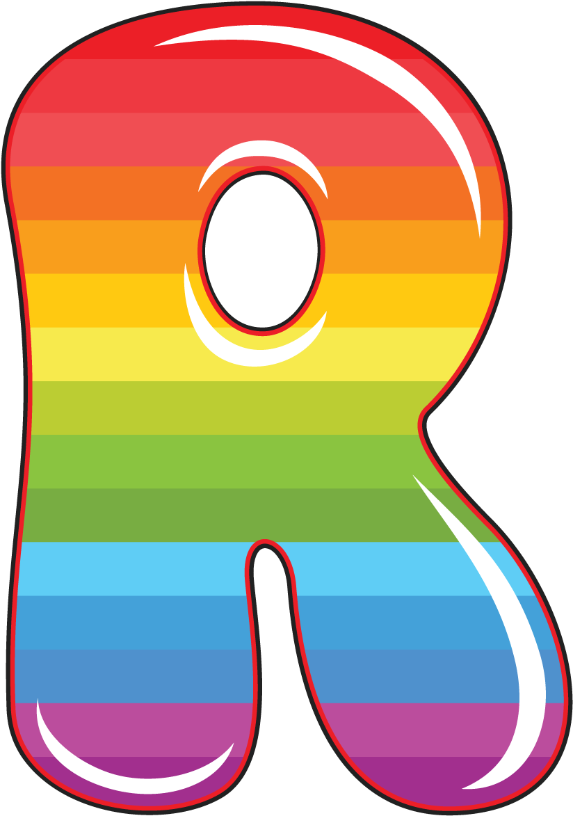 R Is For Rainbow, Baby Alphabet - Clipart Letter R (824x1173), Png Download