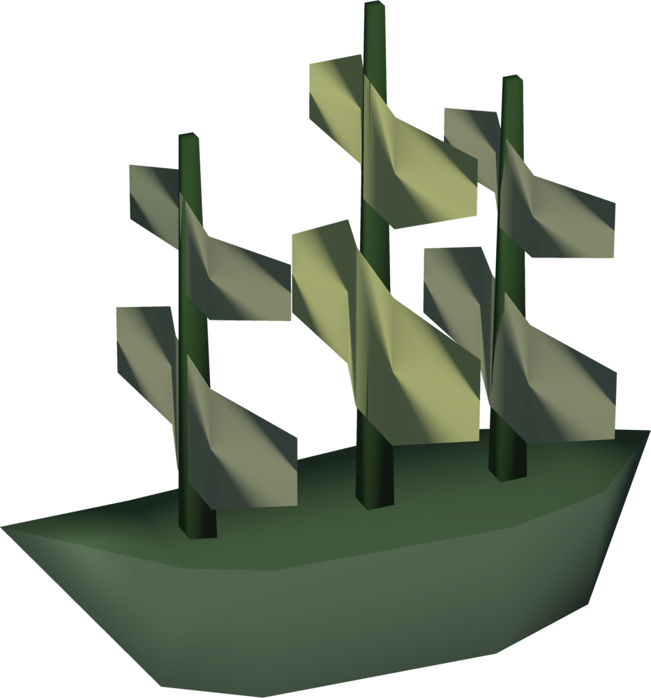 The Model Ship Is A Item Found During Ghosts Ahoy - Boat (933x1000), Png Download