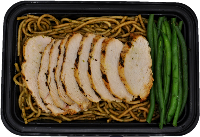 Pesto Chicken Pasta (897x644), Png Download