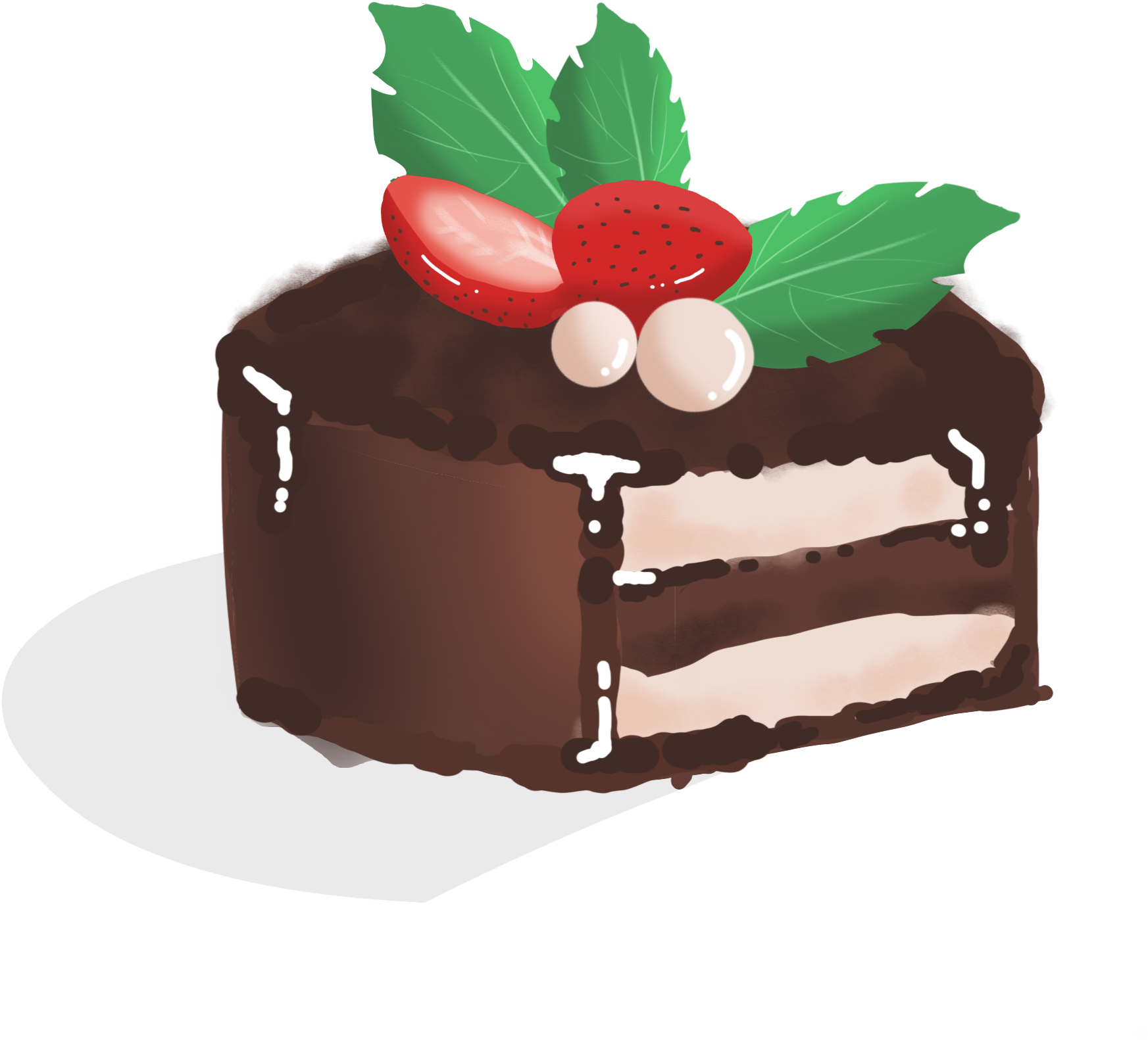 Chocolate Cake Strawberry Png And Psd - Chocolate Cake (2000x2000), Png Download