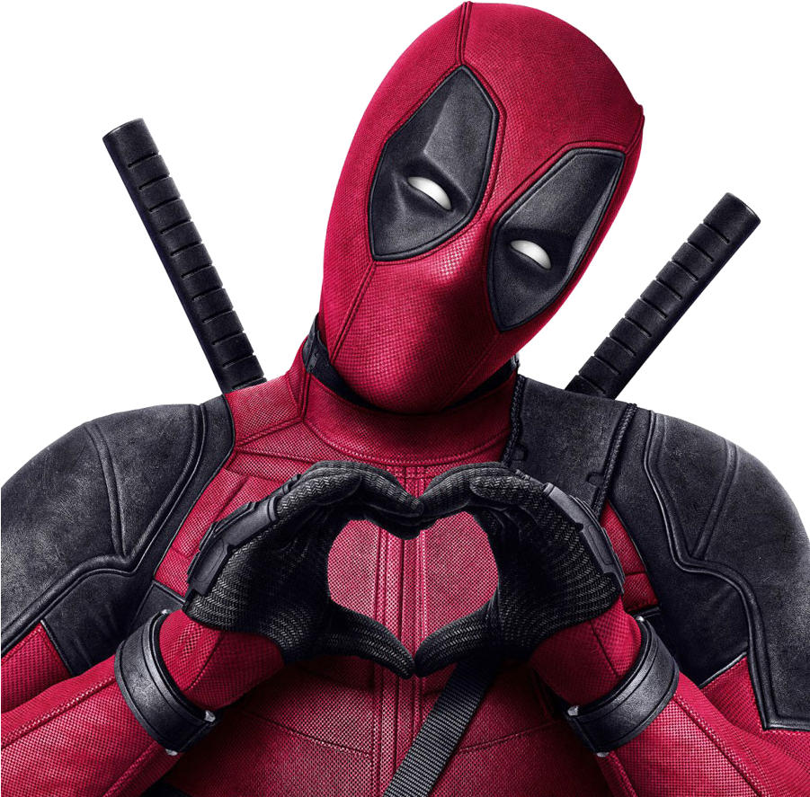 Deadpool-heart - Deadpool Heart (900x894), Png Download