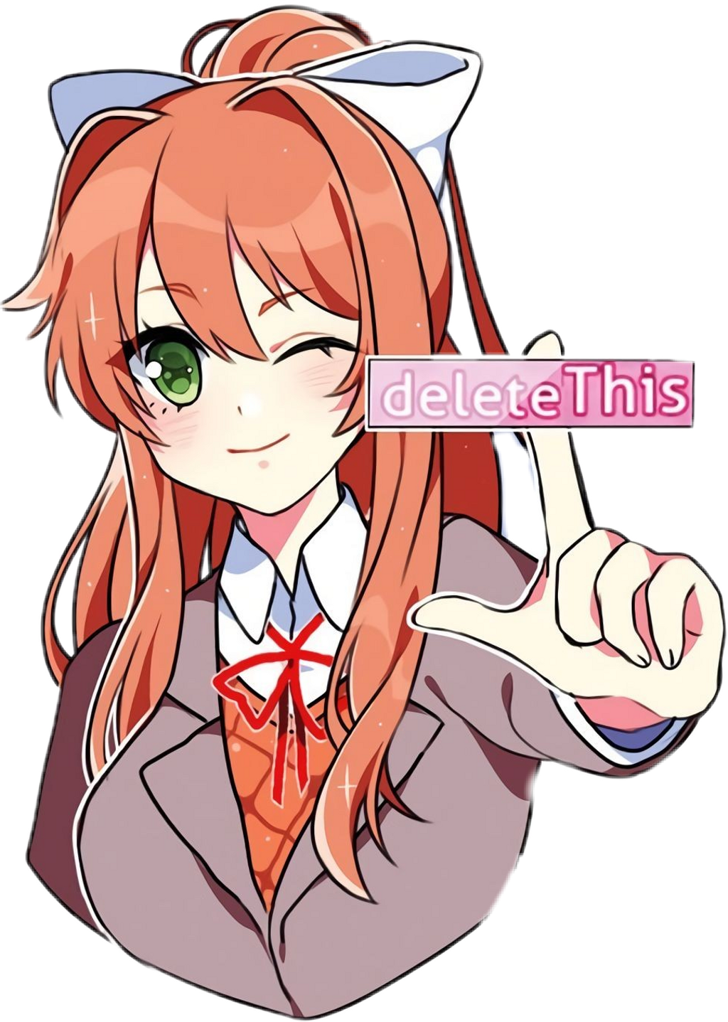 #yuri #ddlc #dokidokiliteratureclub #sayori #monika - Cartoon (1024x1437), Png Download