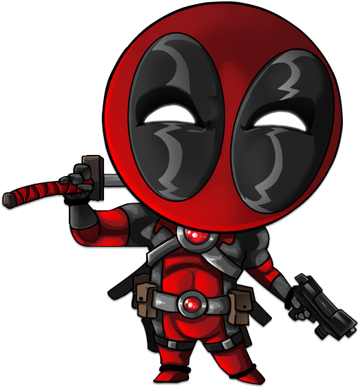 Buuf Is Juiced In To Ios9 - Animated Baby Deadpool (534x600), Png Download