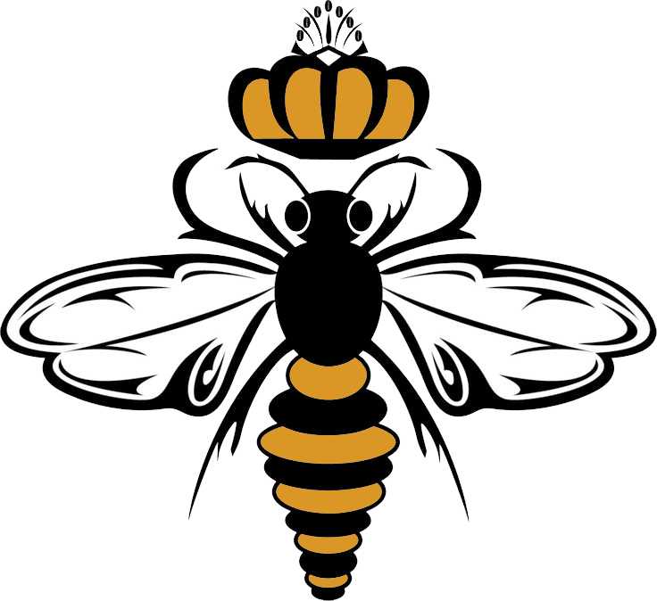 Deons Honey Products Icon - Bee With A Crown (736x674), Png Download