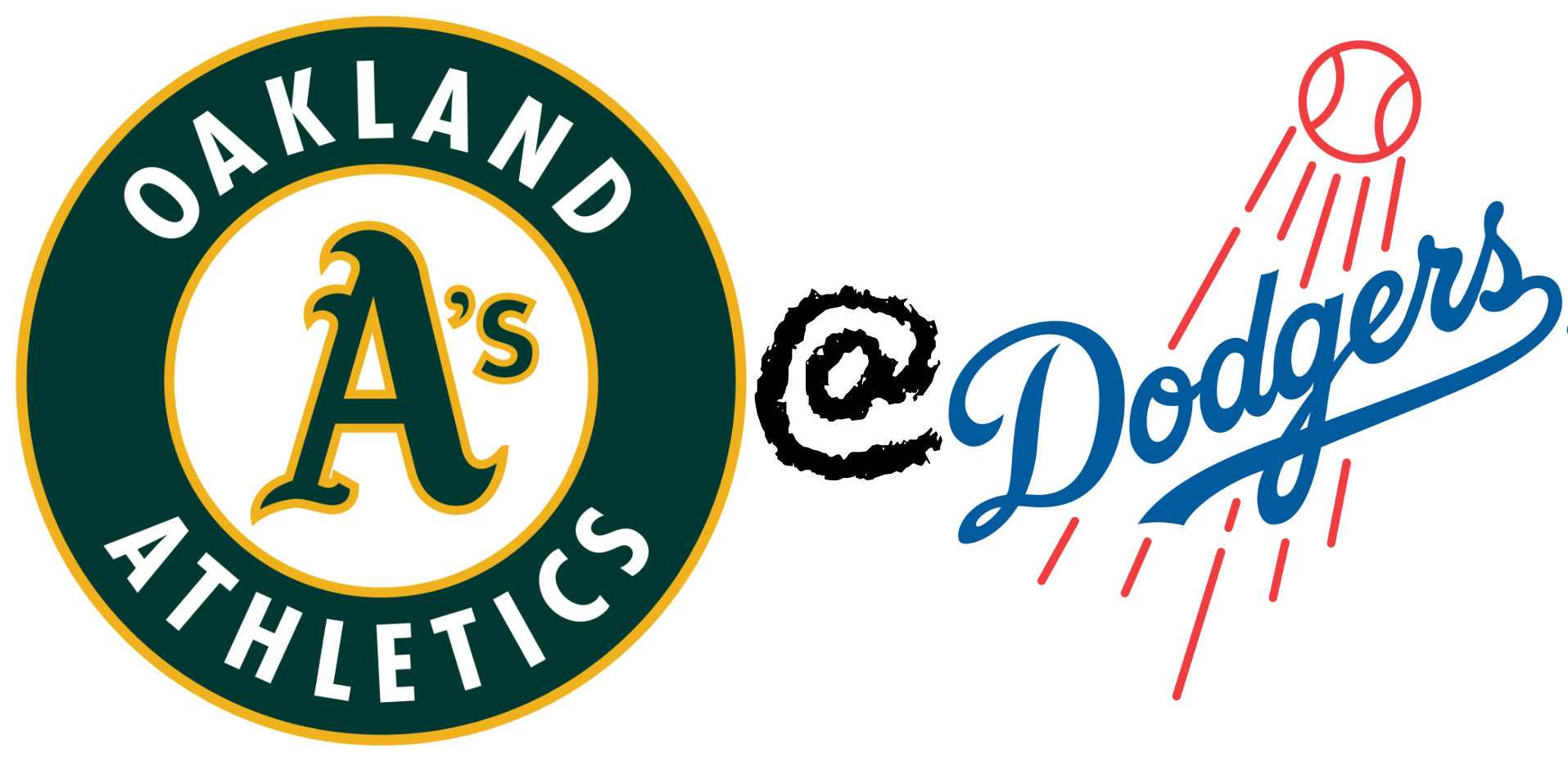 As @ Dodgers - Oakland Athletics Logo Png (1920x1200), Png Download