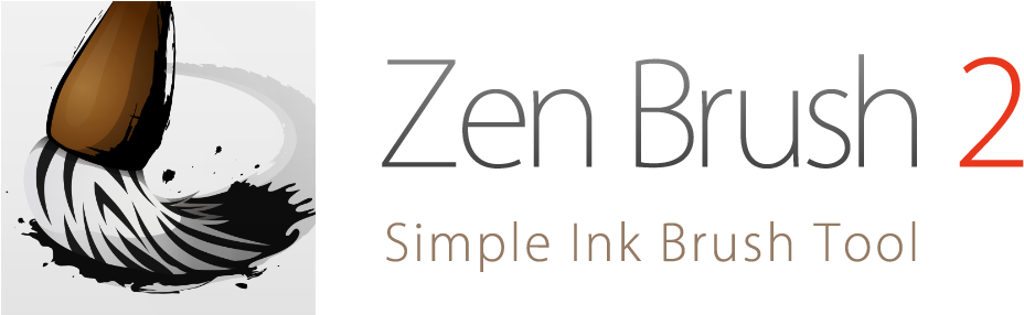 Ink Brush Painting App Zen Brush 2 Released To Windows - Graphic Design (1108x468), Png Download
