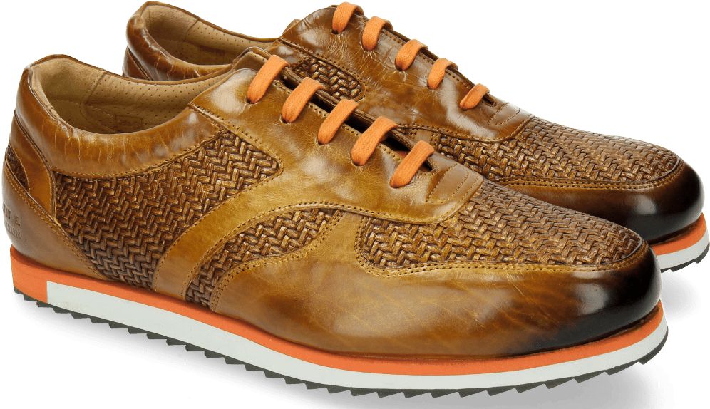Sneakers Niven 3 Tan Gold Finish Zamora - Walking Shoe (1024x1024), Png Download