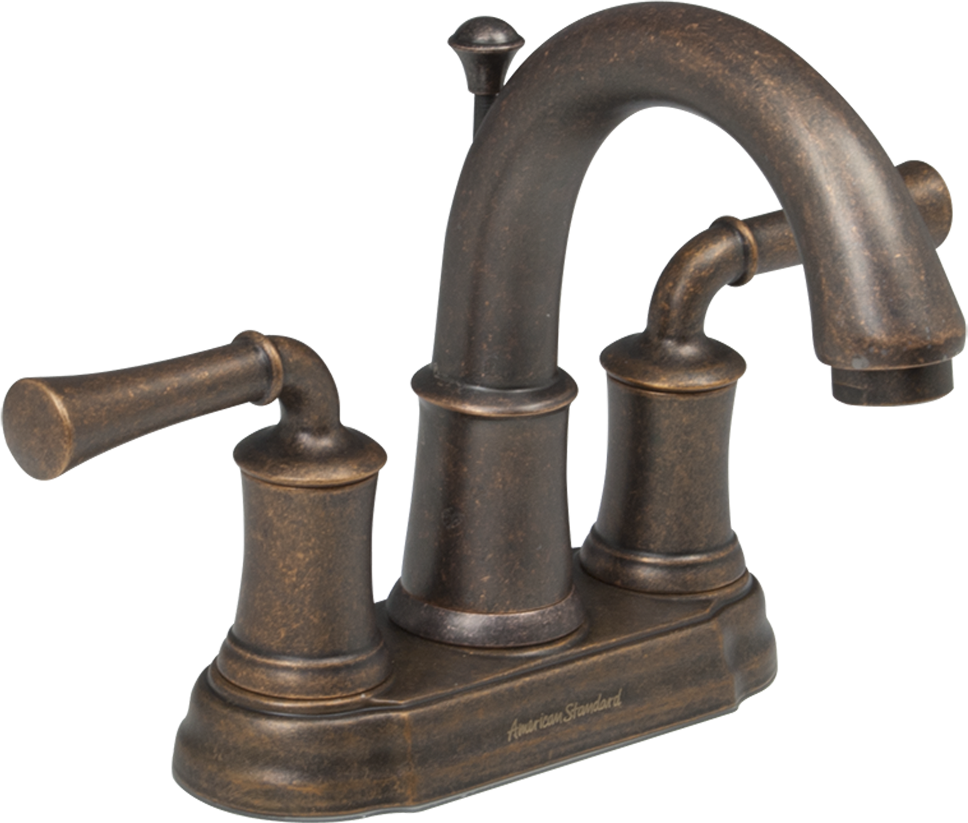 Bathroom Sink Faucets - 4 Inch Centerset Faucet Antique Brass (2000x2000), Png Download