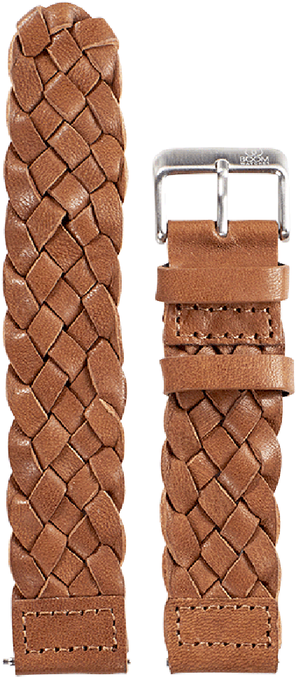 Leather Woven Tan - Strap (566x1000), Png Download