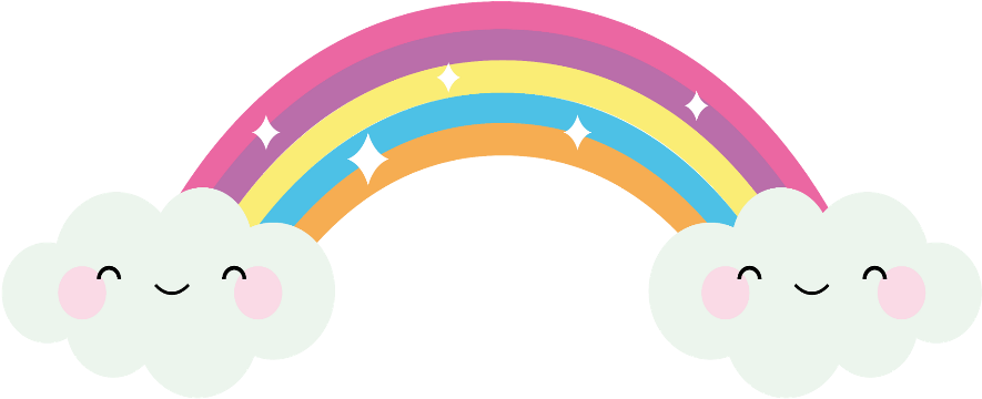 #mq #clouds #blush #rainbow #rainbows - Cartoon (1024x1024), Png Download