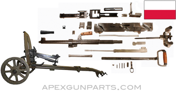 Goryunov Sg-43 Parts Kit W/carriage Mount, Cut Receiver - Firearm (650x700), Png Download