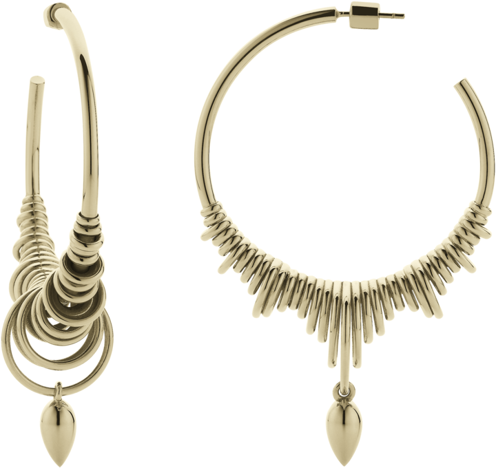 Revival Hoop Charm Earrings Large - Earrings (1024x1024), Png Download