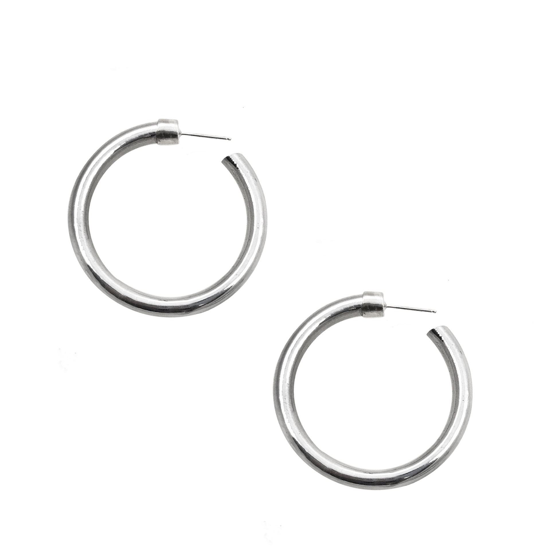 Load Image Into Gallery Viewer, All Around Large Hoop - Earrings (2048x2048), Png Download