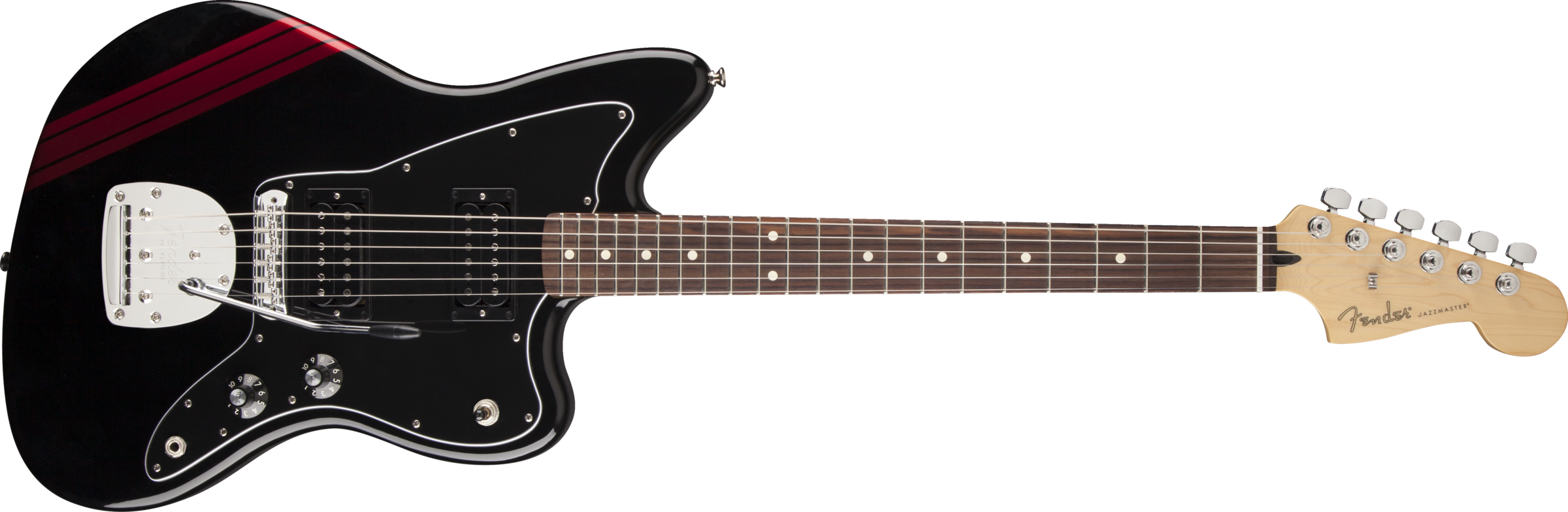Special Edition Blacktop Jazzmaster® Hh Stripe, Rosewood - Standard Jazzmaster (2400x783), Png Download