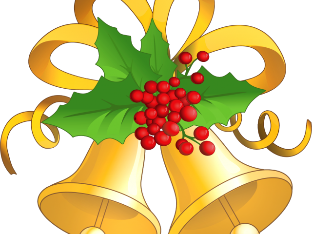 Christmas Clipart Clipart Holly - Christmas Bells And Mistletoe (640x480), Png Download