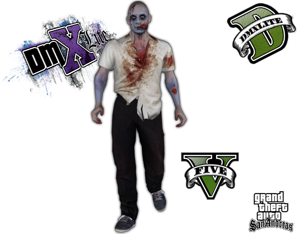 [gta V] Zombie - Gta San Andreas (640x480), Png Download