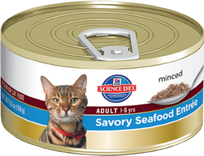 Science Diet Adult Minced Savory Seafood Entrée Canned - Science Diet Kitten Wet Food (700x700), Png Download