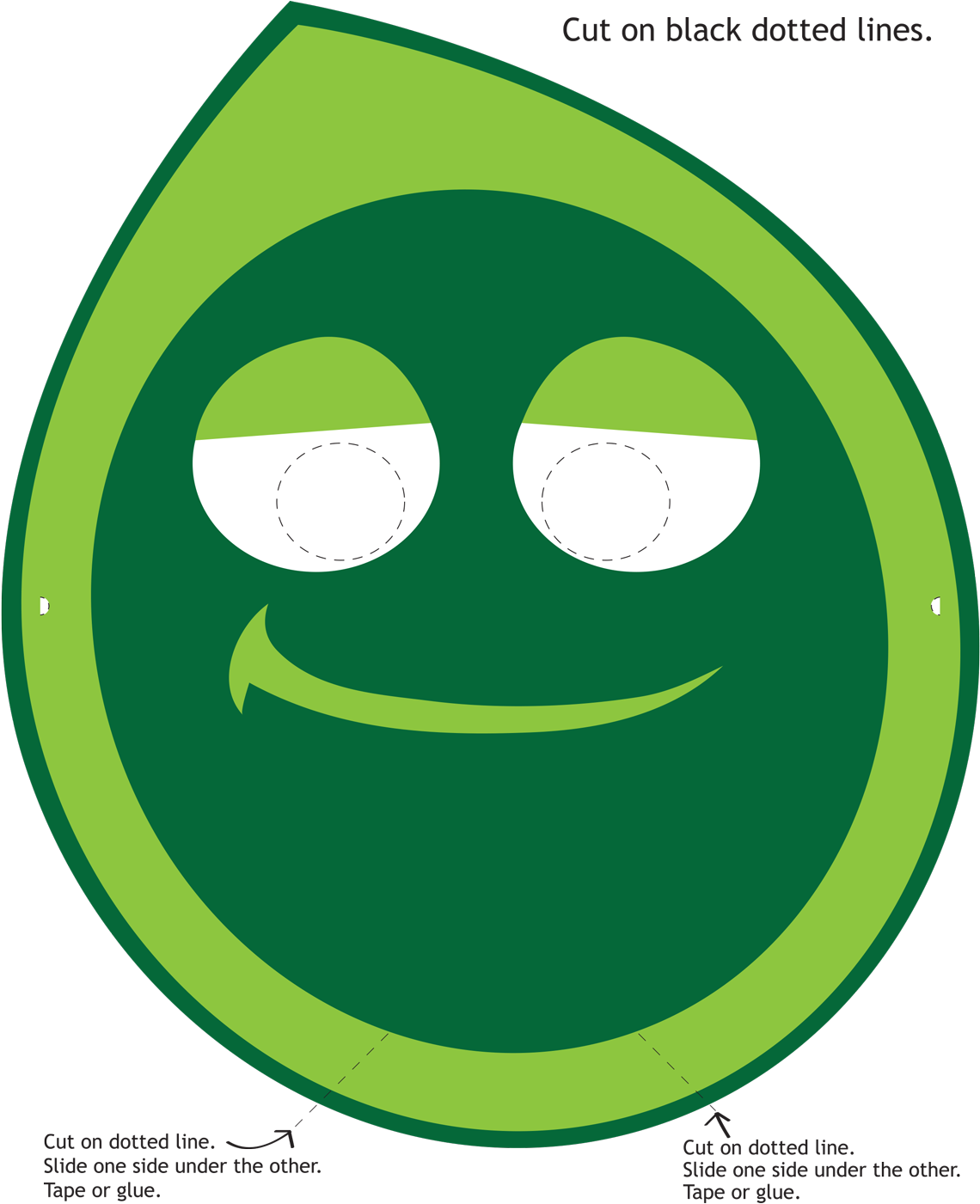 Hippie Butter Halloween Mask Color - Circle (1200x1407), Png Download