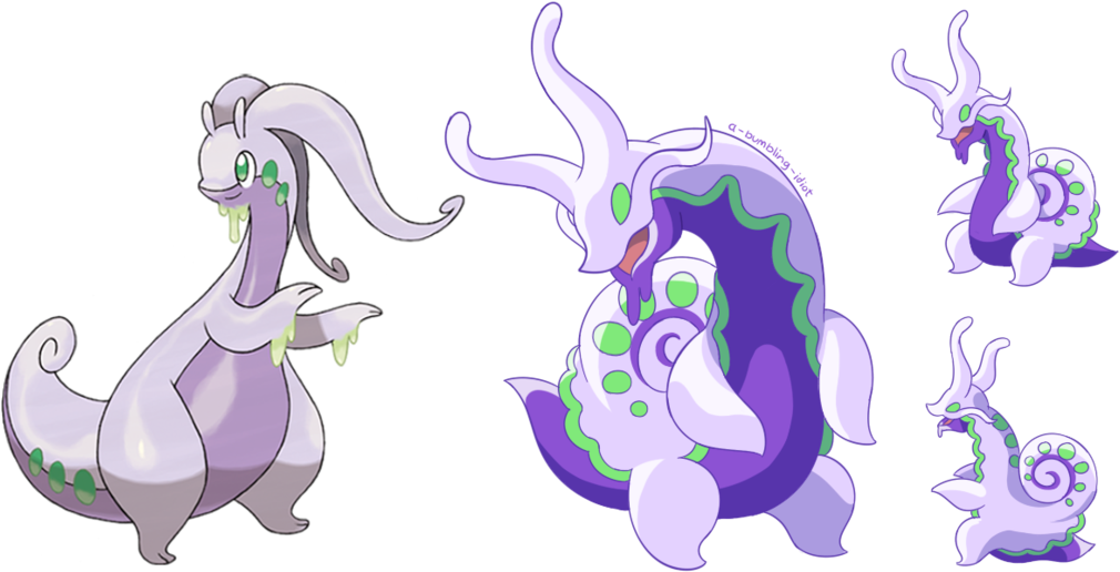 Goodra Redesign - Goomy Pokemon (1024x526), Png Download