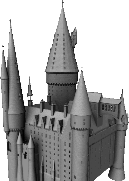 Flyby Of Hogwarts - Castle (546x600), Png Download
