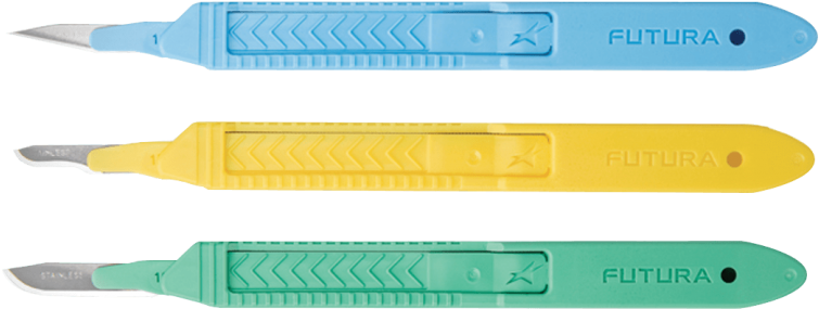 Global Safety Scalpel Market Insights, Forecast To - Disposable Scalpel Green Yellow Blue (1024x462), Png Download
