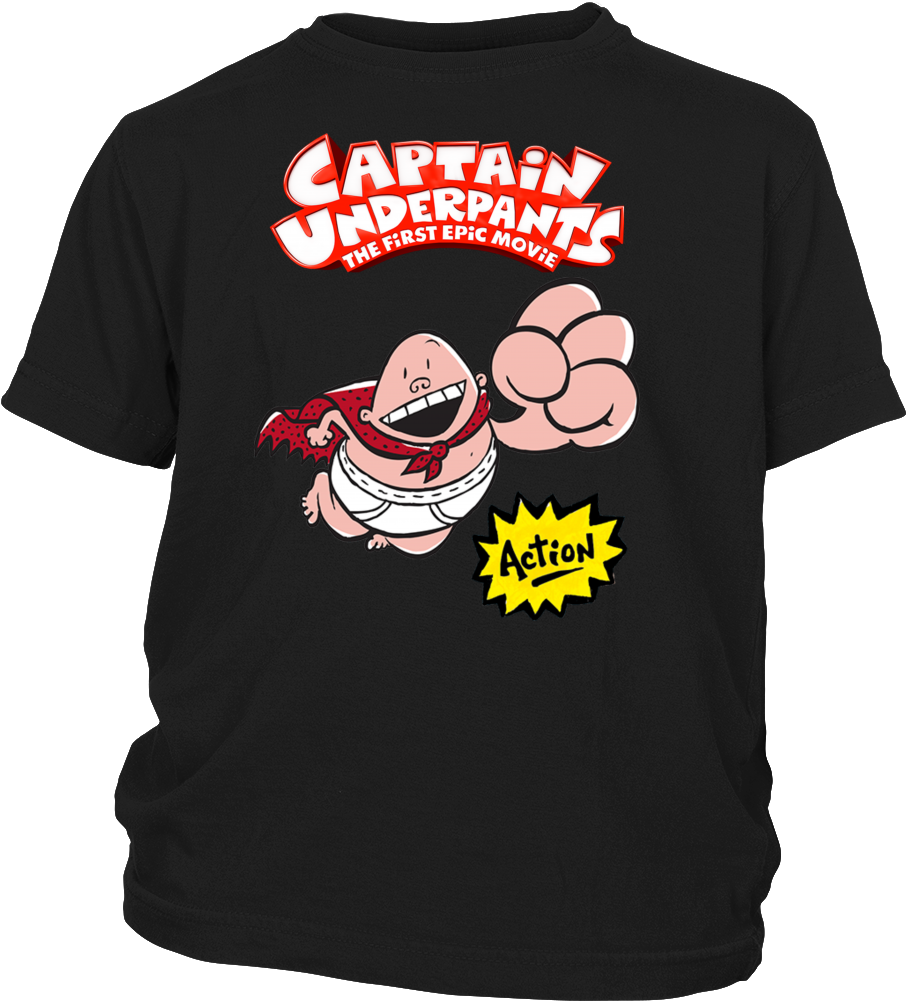 Captain Underpants T-shirt - T-shirt (1000x1000), Png Download