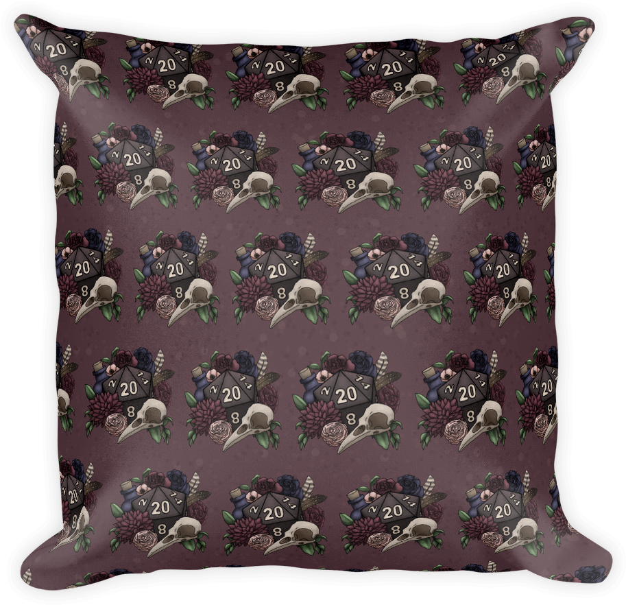 Home Necromancer - Black Throw Pillow Png (1000x1000), Png Download